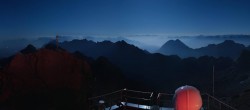 Archiv Foto Webcam Zugspitze: Panoramablick vom Gipfel 23:00