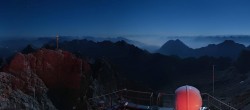 Archiv Foto Webcam Zugspitze: Panoramablick vom Gipfel 01:00