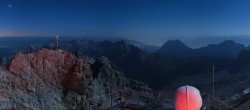 Archiv Foto Webcam Zugspitze: Panoramablick vom Gipfel 03:00