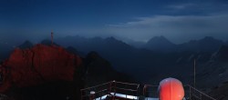Archiv Foto Webcam Zugspitze: Panoramablick vom Gipfel 01:00