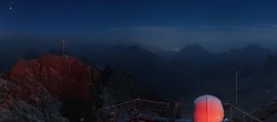 Archiv Foto Webcam Zugspitze: Panoramablick vom Gipfel 03:00