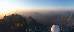 Archiv Foto Webcam Zugspitze: Panoramablick vom Gipfel 05:00