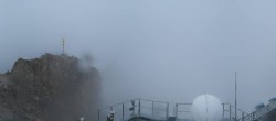Archiv Foto Webcam Zugspitze: Panoramablick vom Gipfel 07:00