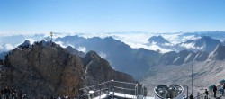 Archiv Foto Webcam Zugspitze: Panoramablick vom Gipfel 09:00