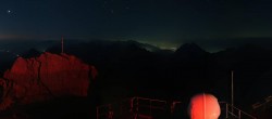 Archiv Foto Webcam Zugspitze: Panoramablick vom Gipfel 03:00