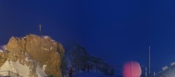 Archiv Foto Webcam Zugspitze: Panoramablick vom Gipfel 06:00