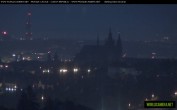Archived image Webcam View of Prague Castle and St. Vitus Cathedral 03:00