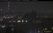 Archived image Webcam View of Prague Castle and St. Vitus Cathedral 23:00