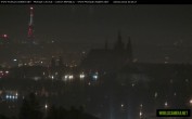 Archived image Webcam View of Prague Castle and St. Vitus Cathedral 23:00