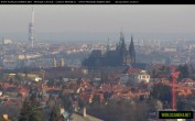 Archived image Webcam View of Prague Castle and St. Vitus Cathedral 13:00