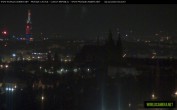 Archived image Webcam View of Prague Castle and St. Vitus Cathedral 23:00