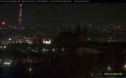 Archived image Webcam View of Prague Castle and St. Vitus Cathedral 23:00