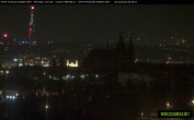 Archived image Webcam View of Prague Castle and St. Vitus Cathedral 23:00