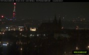 Archived image Webcam View of Prague Castle and St. Vitus Cathedral 23:00