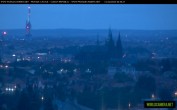 Archived image Webcam View of Prague Castle and St. Vitus Cathedral 03:00