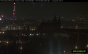 Archived image Webcam View of Prague Castle and St. Vitus Cathedral 23:00