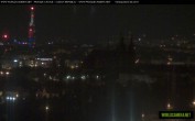 Archived image Webcam View of Prague Castle and St. Vitus Cathedral 23:00