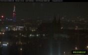 Archived image Webcam View of Prague Castle and St. Vitus Cathedral 23:00