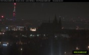 Archived image Webcam View of Prague Castle and St. Vitus Cathedral 23:00