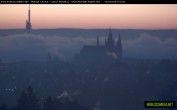 Archived image Webcam View of Prague Castle and St. Vitus Cathedral 06:00