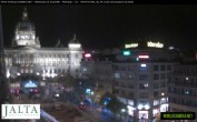 Archived image Webcam Wenceslas Square in Prague 19:00