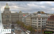 Archiv Foto Webcam Der Wenzelsplatz in der Neustadt Prags 07:00