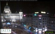 Archived image Webcam Wenceslas Square in Prague 19:00