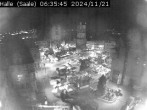 Archiv Foto Webcam Blick vom Ratshof auf den Marktplatz in Halle 05:00