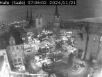 Archiv Foto Webcam Blick vom Ratshof auf den Marktplatz in Halle 06:00