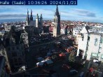 Archiv Foto Webcam Blick vom Ratshof auf den Marktplatz in Halle 09:00