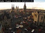 Archiv Foto Webcam Blick vom Ratshof auf den Marktplatz in Halle 13:00