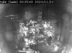 Archiv Foto Webcam Blick vom Ratshof auf den Marktplatz in Halle 23:00