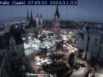 Archiv Foto Webcam Blick vom Ratshof auf den Marktplatz in Halle 06:00