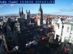 Archiv Foto Webcam Blick vom Ratshof auf den Marktplatz in Halle 09:00