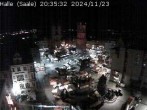 Archiv Foto Webcam Blick vom Ratshof auf den Marktplatz in Halle 19:00