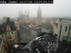 Archiv Foto Webcam Blick vom Ratshof auf den Marktplatz in Halle 09:00