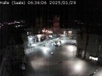 Archiv Foto Webcam Blick vom Ratshof auf den Marktplatz in Halle 05:00