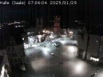 Archiv Foto Webcam Blick vom Ratshof auf den Marktplatz in Halle 06:00