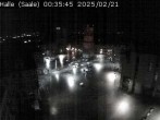 Archiv Foto Webcam Blick vom Ratshof auf den Marktplatz in Halle 23:00