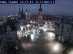 Archiv Foto Webcam Blick vom Ratshof auf den Marktplatz in Halle 05:00