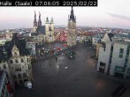 Archiv Foto Webcam Blick vom Ratshof auf den Marktplatz in Halle 06:00