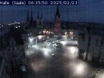 Archiv Foto Webcam Blick vom Ratshof auf den Marktplatz in Halle 05:00