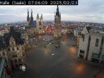 Archiv Foto Webcam Blick vom Ratshof auf den Marktplatz in Halle 06:00