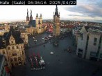 Archiv Foto Webcam Blick vom Ratshof auf den Marktplatz in Halle 05:00
