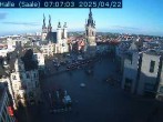 Archiv Foto Webcam Blick vom Ratshof auf den Marktplatz in Halle 06:00