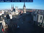 Archiv Foto Webcam Blick vom Ratshof auf den Marktplatz in Halle 06:00