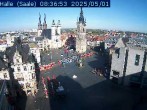 Archiv Foto Webcam Blick vom Ratshof auf den Marktplatz in Halle 07:00