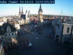 Archiv Foto Webcam Blick vom Ratshof auf den Marktplatz in Halle 05:00