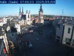Archiv Foto Webcam Blick vom Ratshof auf den Marktplatz in Halle 06:00