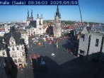 Archiv Foto Webcam Blick vom Ratshof auf den Marktplatz in Halle 07:00